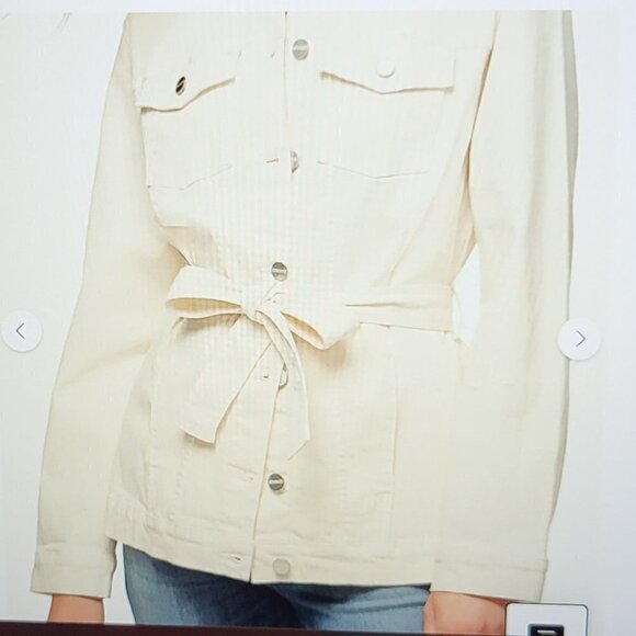 Sanctuary Jackets & Blazers - Sanctuary Jessa Tied Denim Jacket off white Size Medium New With Tags